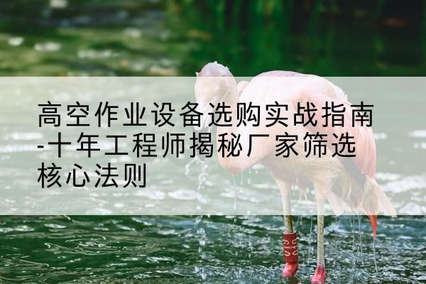 镇海剪叉式升降机厂家-高空作业设备选购实战指南-十年工程师揭秘厂家筛选核心法则