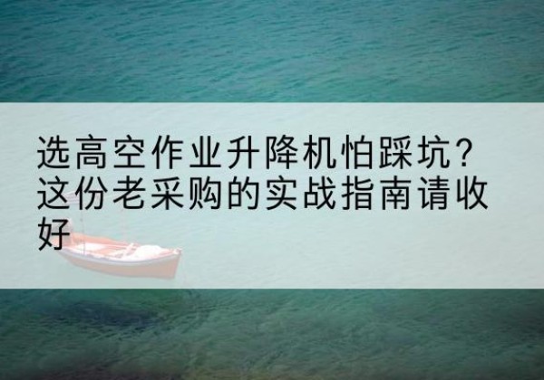 镇海高空作业升降机厂家推荐-选高空作业升降机怕踩坑？这份老采购的实战指南请收好